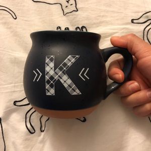 “K” Threshold mug, stoneware, never used